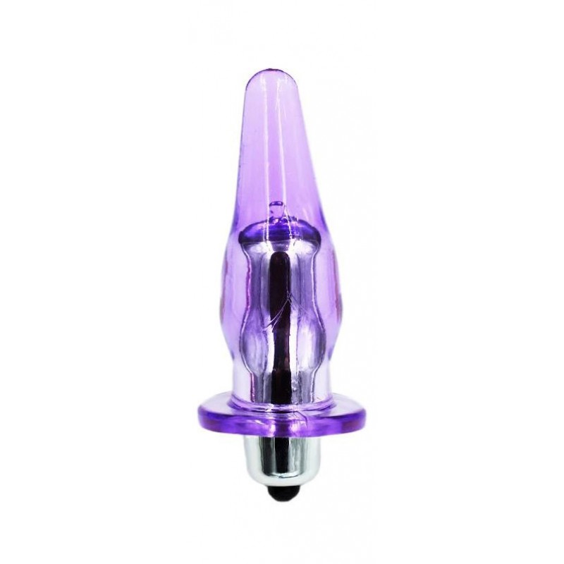 Adora Vibrating Crystal Butt Plug - Purple
